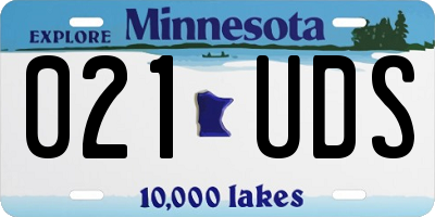 MN license plate 021UDS