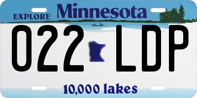 MN license plate 022LDP