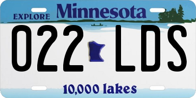 MN license plate 022LDS