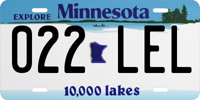 MN license plate 022LEL