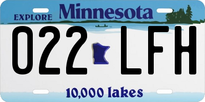 MN license plate 022LFH