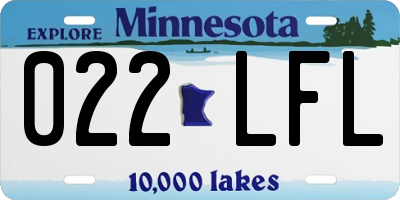 MN license plate 022LFL