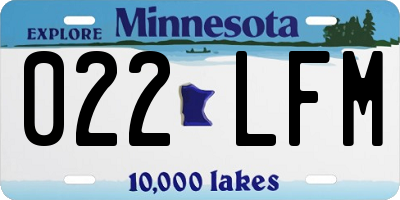 MN license plate 022LFM