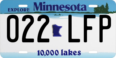 MN license plate 022LFP