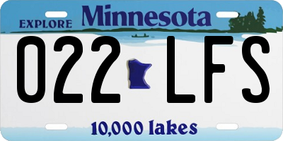 MN license plate 022LFS