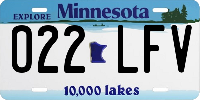 MN license plate 022LFV