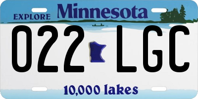 MN license plate 022LGC
