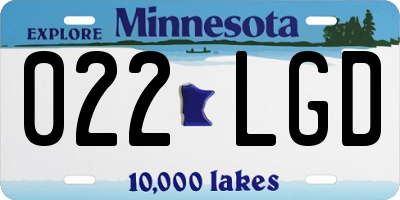 MN license plate 022LGD