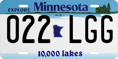 MN license plate 022LGG