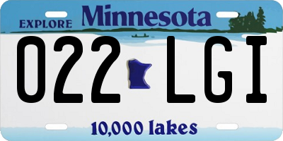 MN license plate 022LGI