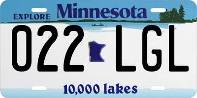 MN license plate 022LGL