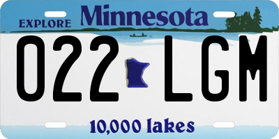 MN license plate 022LGM