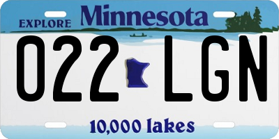 MN license plate 022LGN