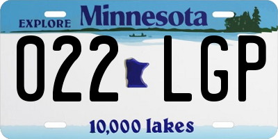 MN license plate 022LGP