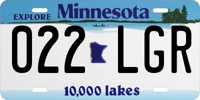 MN license plate 022LGR