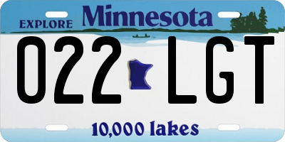 MN license plate 022LGT