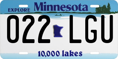 MN license plate 022LGU