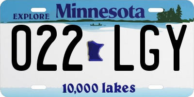MN license plate 022LGY