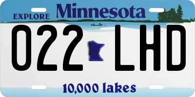 MN license plate 022LHD