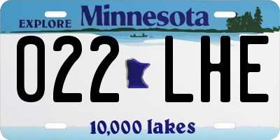 MN license plate 022LHE