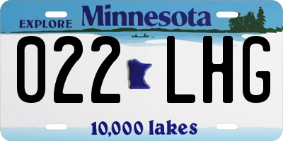 MN license plate 022LHG