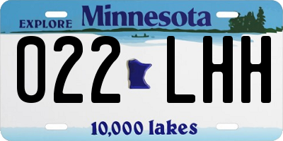 MN license plate 022LHH