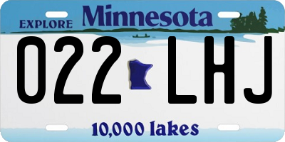 MN license plate 022LHJ