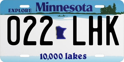 MN license plate 022LHK
