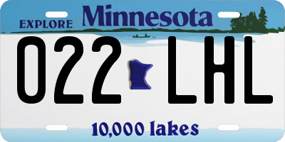MN license plate 022LHL