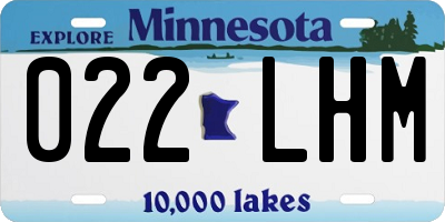 MN license plate 022LHM
