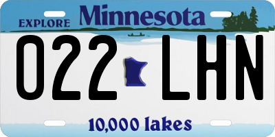 MN license plate 022LHN