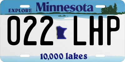 MN license plate 022LHP