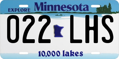 MN license plate 022LHS