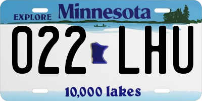 MN license plate 022LHU
