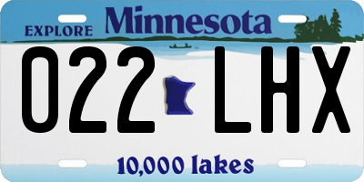 MN license plate 022LHX