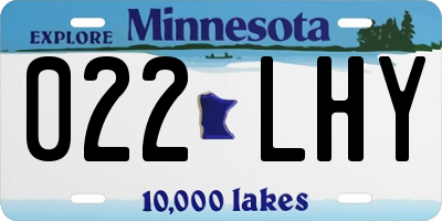 MN license plate 022LHY