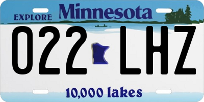 MN license plate 022LHZ