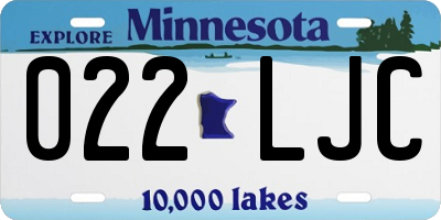 MN license plate 022LJC