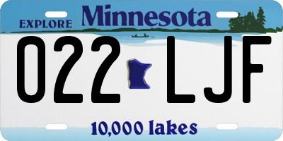 MN license plate 022LJF