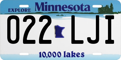 MN license plate 022LJI