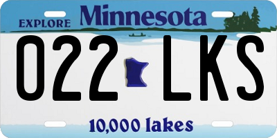 MN license plate 022LKS