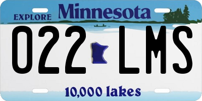 MN license plate 022LMS