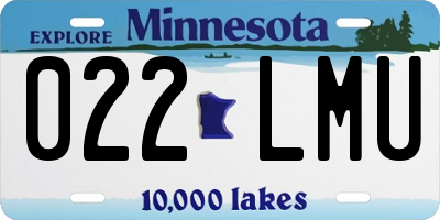 MN license plate 022LMU