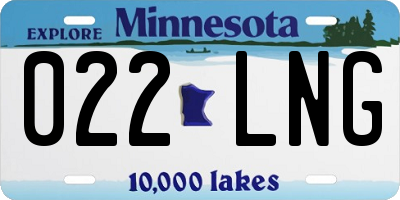 MN license plate 022LNG