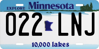 MN license plate 022LNJ