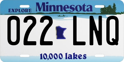 MN license plate 022LNQ