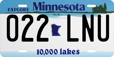 MN license plate 022LNU