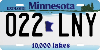 MN license plate 022LNY