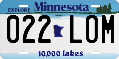 MN license plate 022LOM