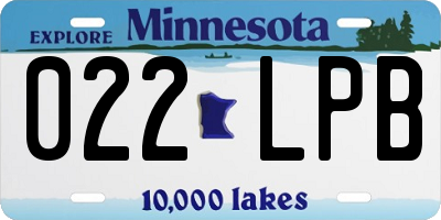 MN license plate 022LPB